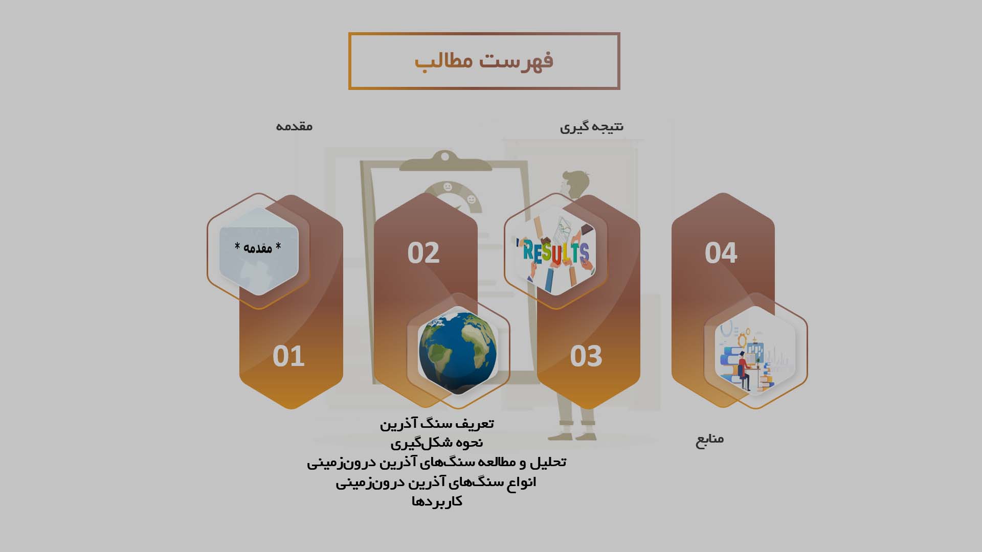 پاورپوینت تحلیل و مطالعه سنگ‌های آذرین درون‌زمینی